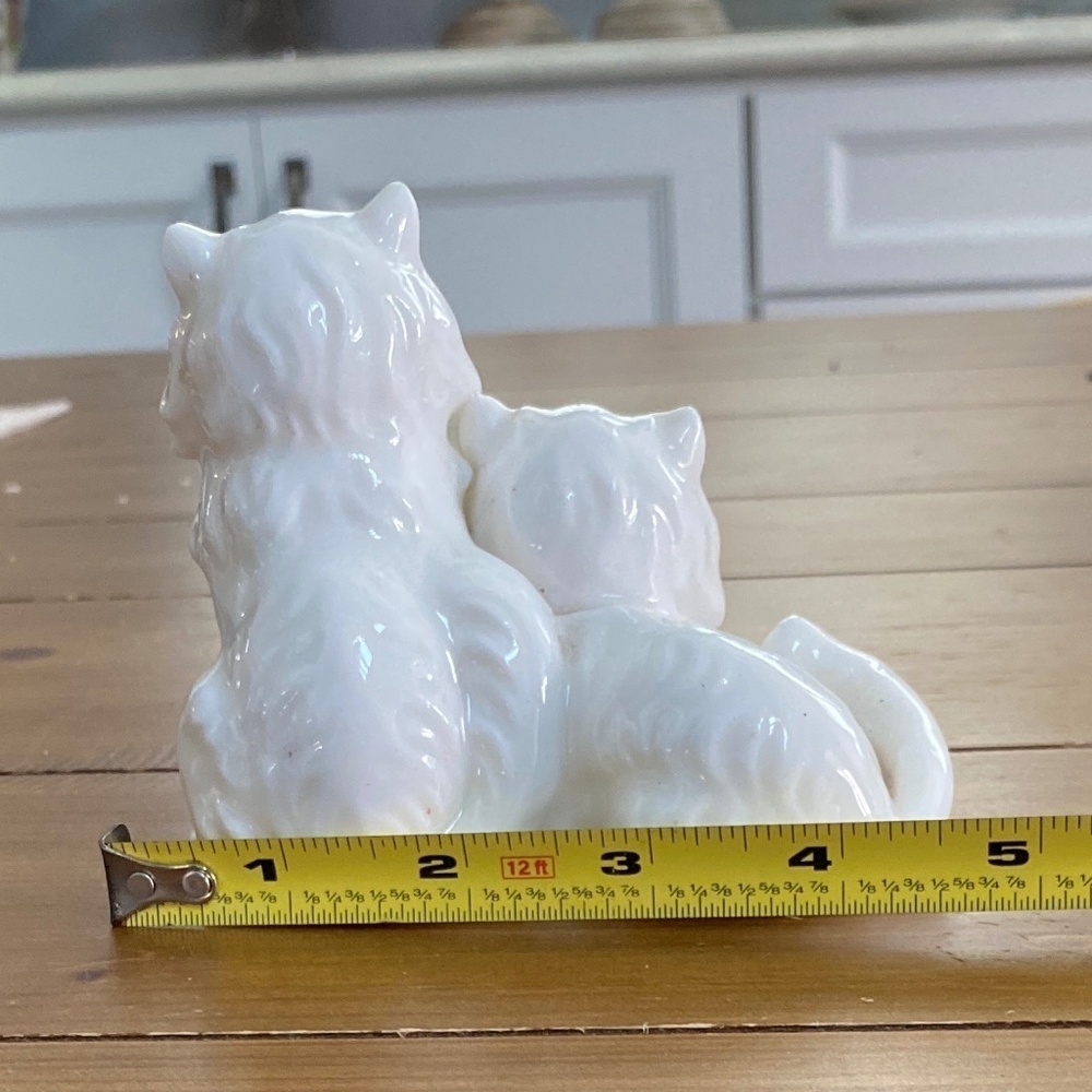 Vintage Lenwile Ardalt Verithin Japanese Porcelain White Cats figurine - Picture 7 of 10